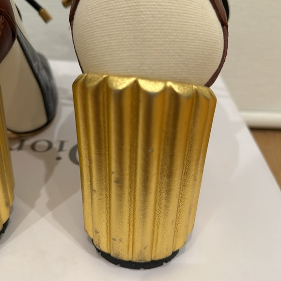 Dior glorious pump in canvas, leather and crinkled leather - Picture 11 of 17